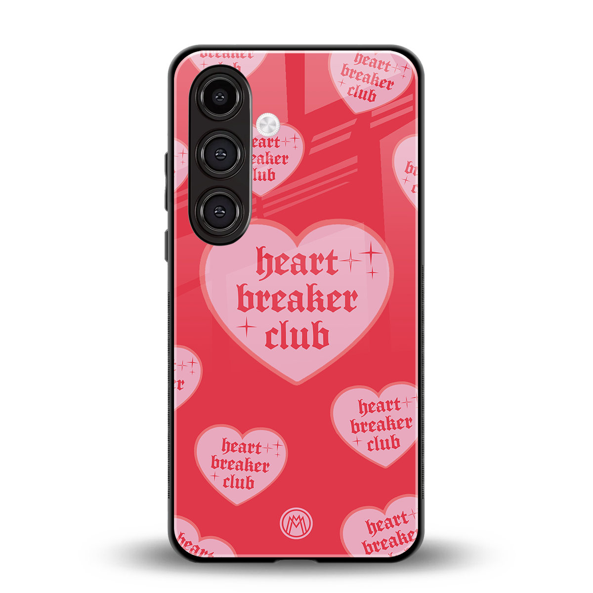 heart breaker club back phone cover | glass case for samsung galaxy s24 plus