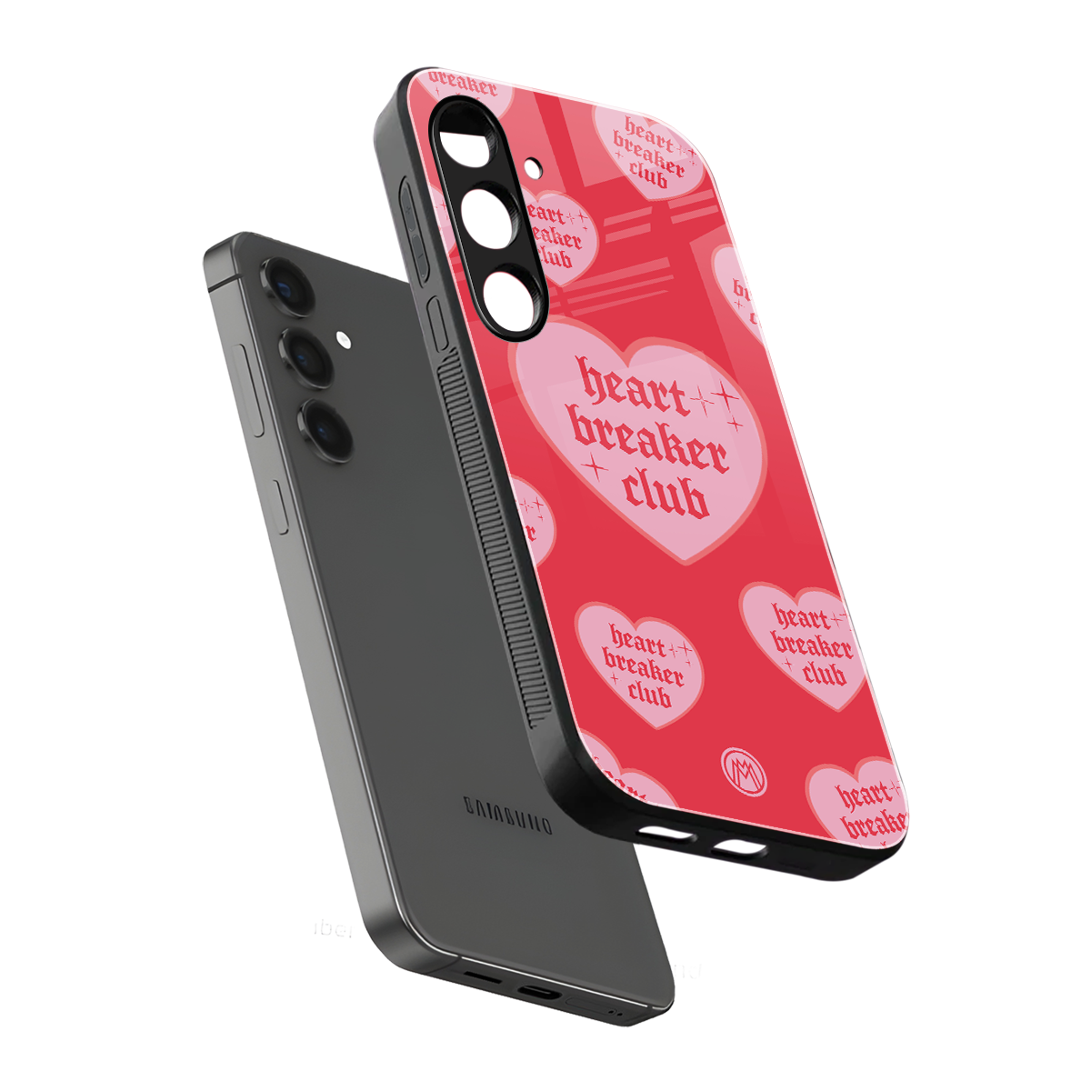 heart breaker club back phone cover | glass case for samsung galaxy s24