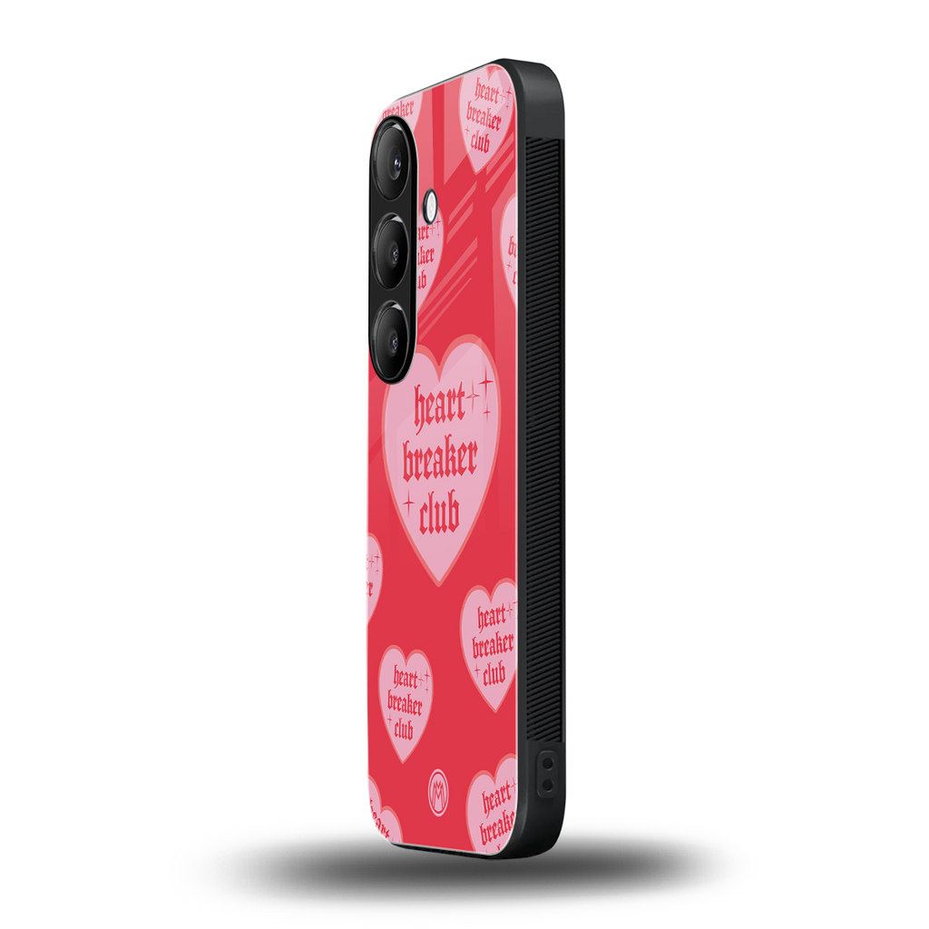 heart breaker club back phone cover | glass case for samsung galaxy s25