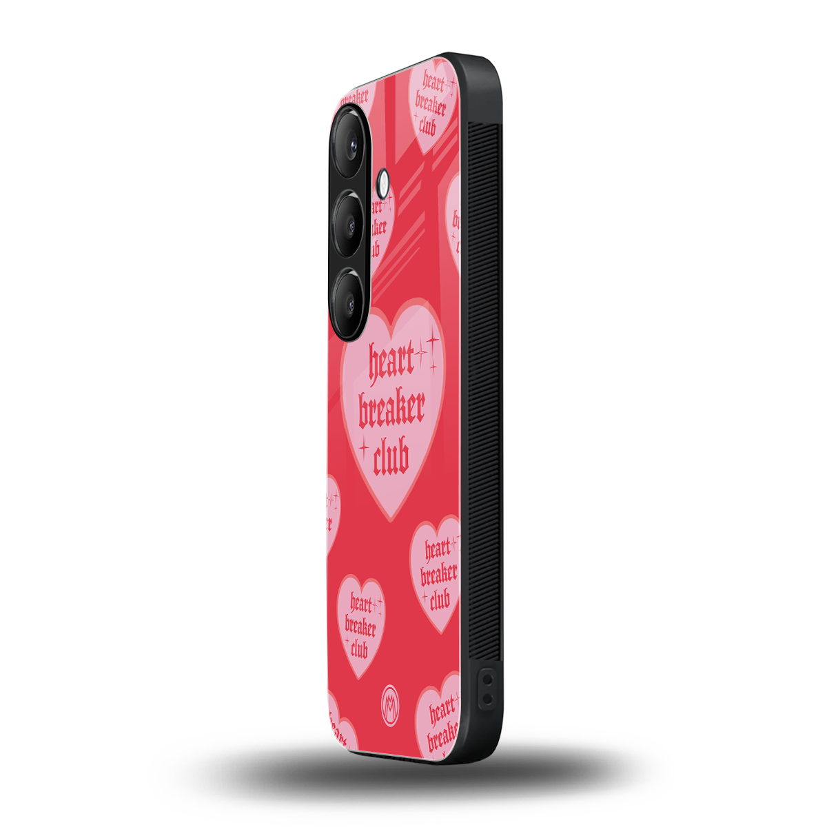 heart breaker club back phone cover | glass case for samsung galaxy s24 plus