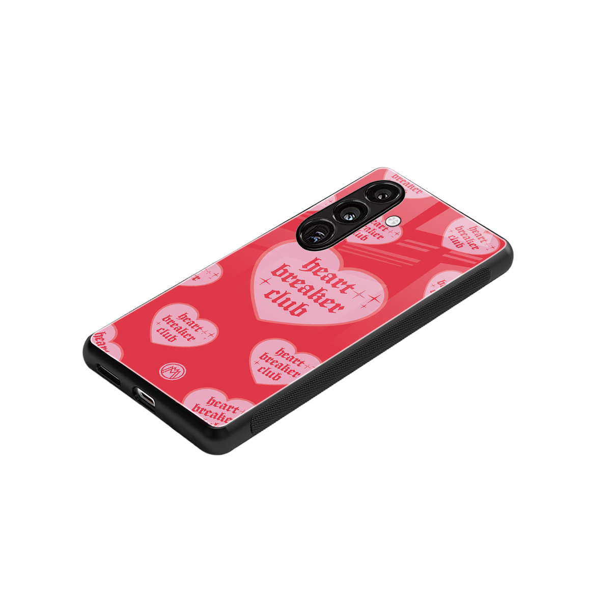 heart breaker club back phone cover | glass case for samsung galaxy s23 plus