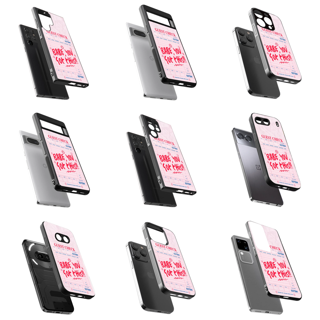 Durable Glass Back Mobile Case for iPhone, Samsung, OnePlus, Google Pixel, Redmi, Vivo, Oppo