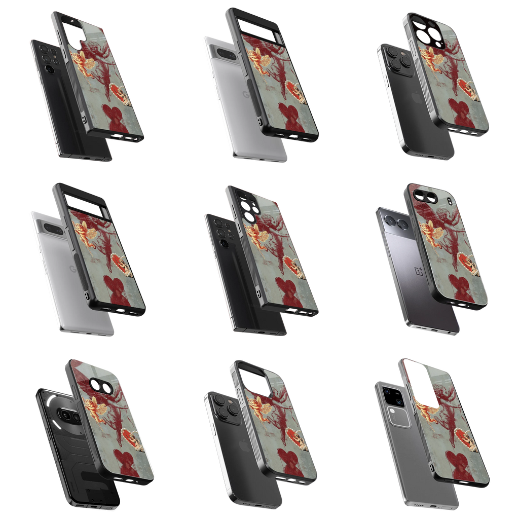 Durable Glass Back Mobile Case for iPhone, Samsung, OnePlus, Google Pixel, Redmi, Vivo, Oppo