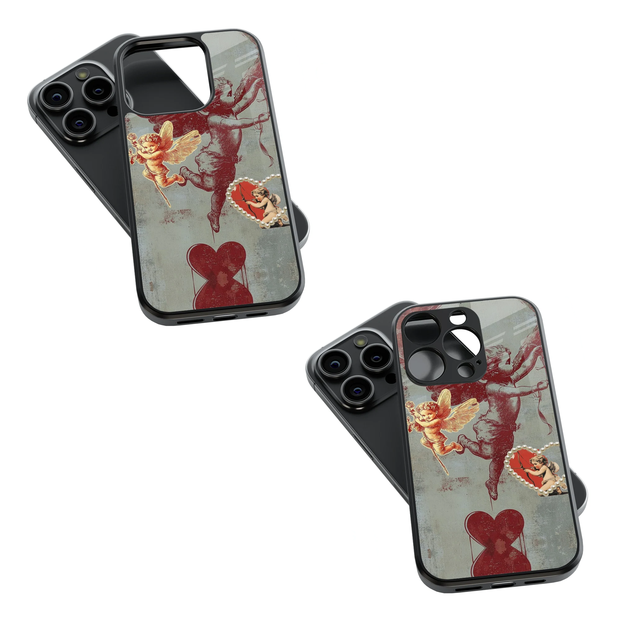 Trendy Glass Back Mobile Case for iPhone, Samsung, Redmi, OnePlus, Google Pixel, Motorola