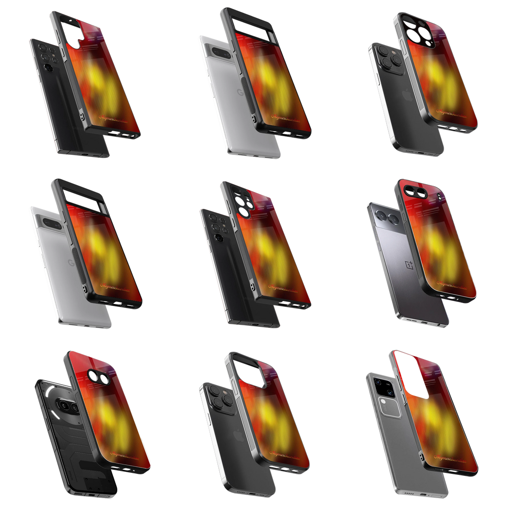 Durable Glass Back Mobile Case for iPhone, Samsung, OnePlus, Google Pixel, Redmi, Vivo, Oppo