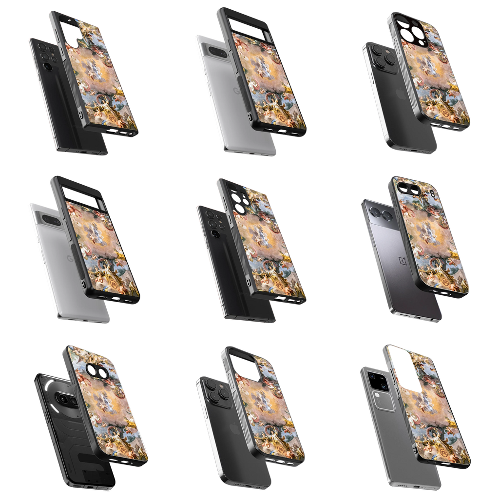 Durable Glass Back Mobile Case for iPhone, Samsung, OnePlus, Google Pixel, Redmi, Vivo, Oppo