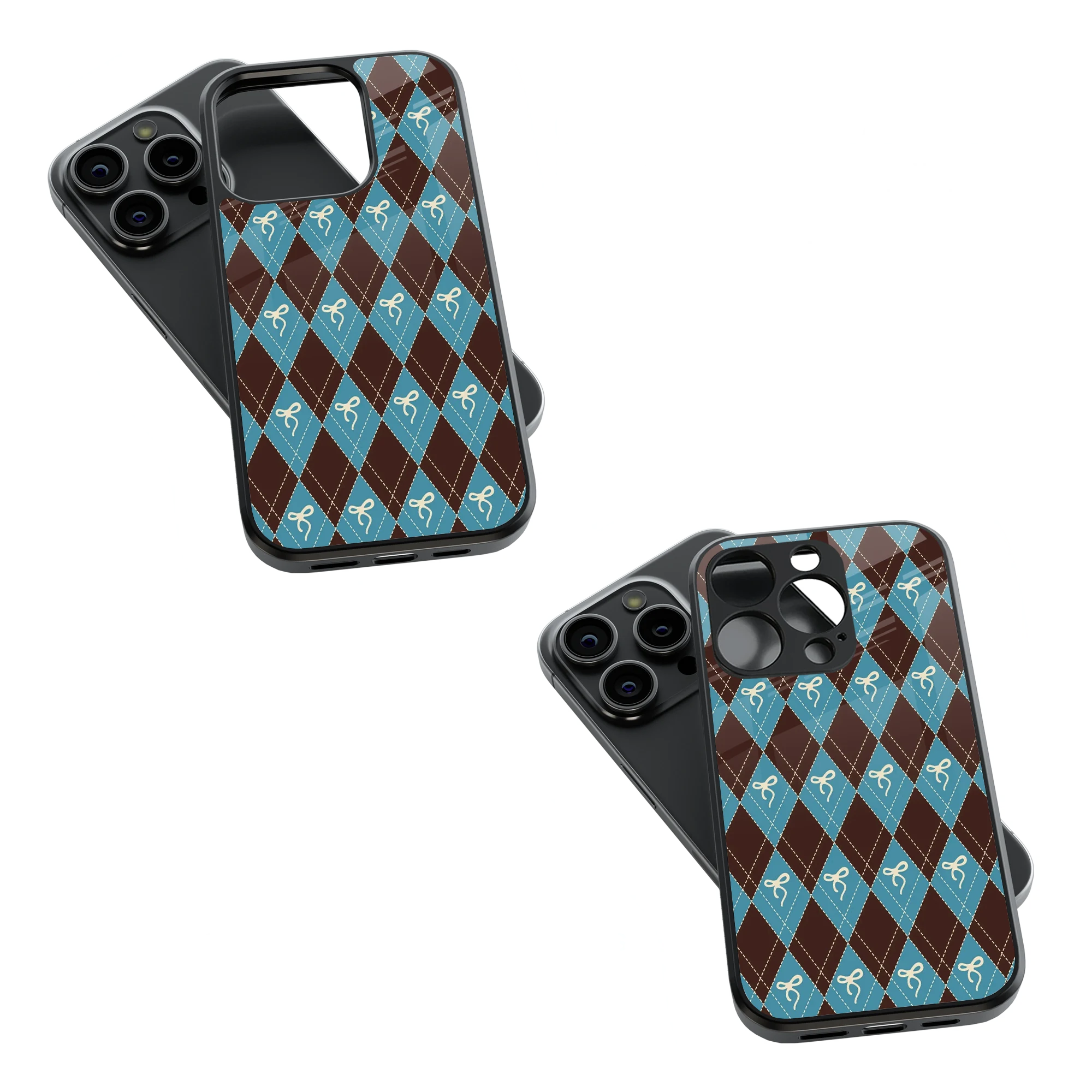 Trendy Glass Back Mobile Case for iPhone, Samsung, Redmi, OnePlus, Google Pixel, Motorola