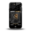 hidden enemies back phone cover | glass case for iphone 13 mini