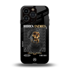hidden enemies back phone cover | glass case for iphone 13 pro