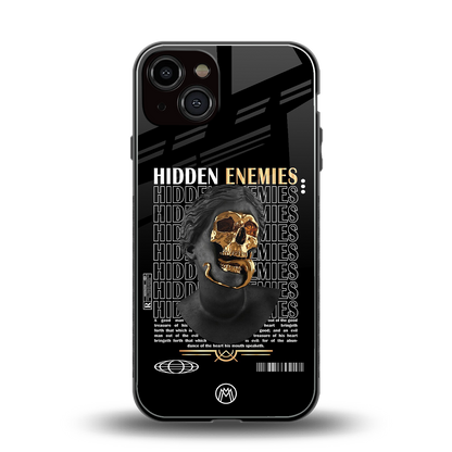 hidden enemies back phone cover | glass case for iphone 13