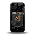 hidden enemies back phone cover | glass case for iphone 15