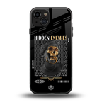 hidden enemies back phone cover | glass case for iphone 15