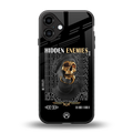 hidden enemies back phone cover | glass case for iphone 16 plus