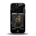 hidden enemies back phone cover | glass case for iphone 16 pro max