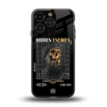 hidden enemies back phone cover | glass case for iphone 16 pro