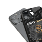 hidden enemies back phone cover | glass case for iphone 14 plus