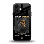 hidden enemies back phone cover | glass case for iphone 16