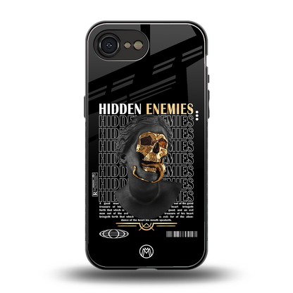 hidden enemies back phone cover | glass case for iphone 16e