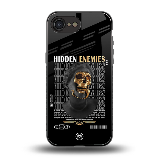 hidden enemies back phone cover | glass case for iphone 16e
