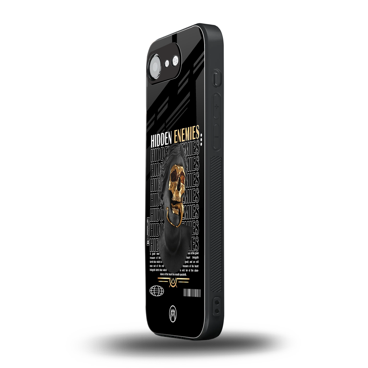 hidden enemies back phone cover | glass case for iphone 16e