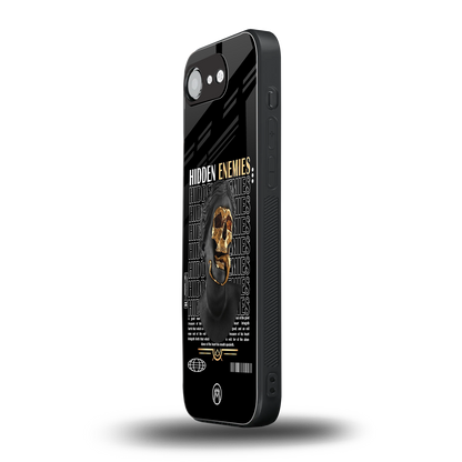 hidden enemies back phone cover | glass case for iphone 16e