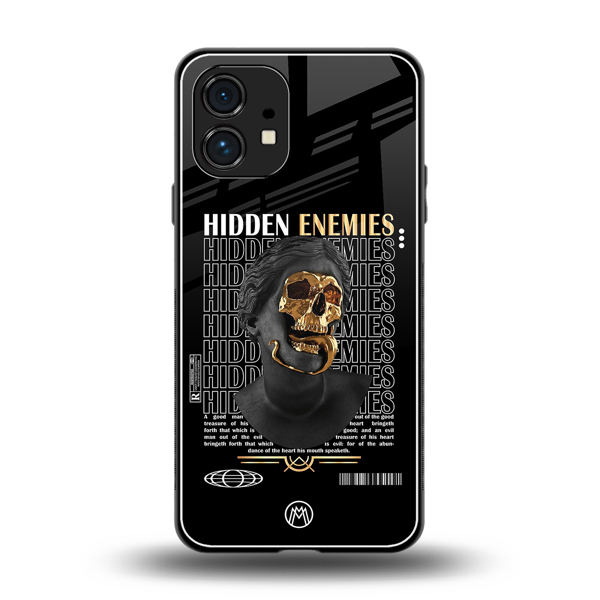 hidden enemies back phone cover | glass case for nothing phone 1