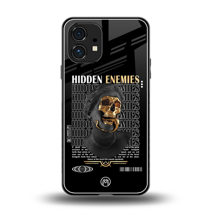 hidden enemies back phone cover | glass case for nothing phone 1