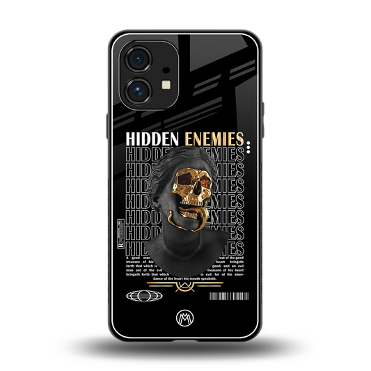 hidden enemies back phone cover | glass case for nothing phone 1