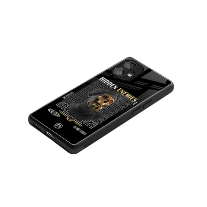 hidden enemies back phone cover | glass case for nothing phone 1