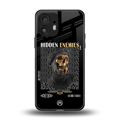 hidden enemies back phone cover | glass case for nothing phone 2