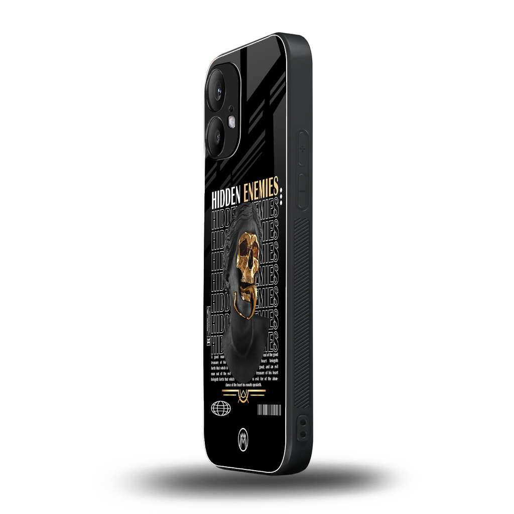 hidden enemies back phone cover | glass case for nothing phone 2
