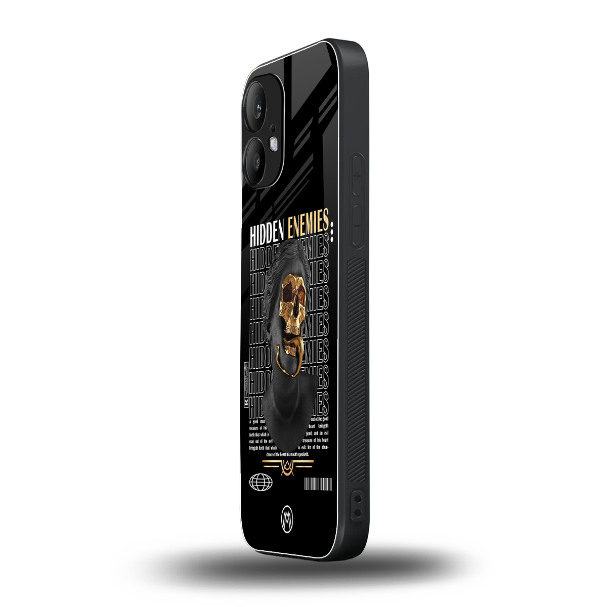 hidden enemies back phone cover | glass case for nothing phone 2