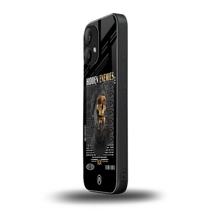 hidden enemies back phone cover | glass case for nothing phone 2