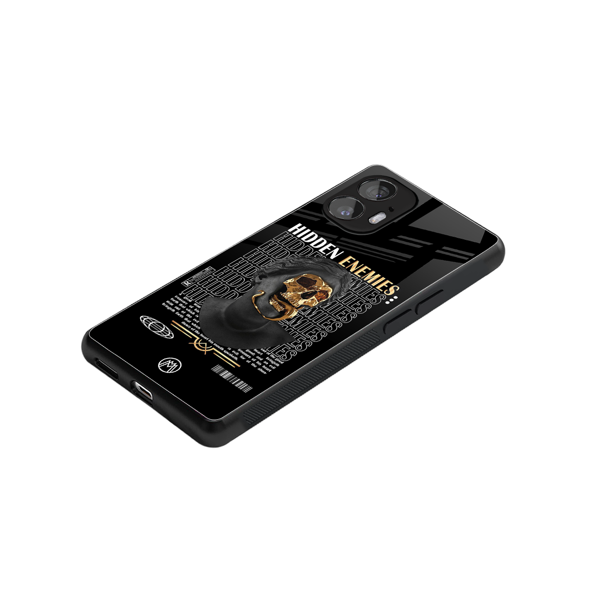 hidden enemies back phone cover | glass case for nothing phone 2