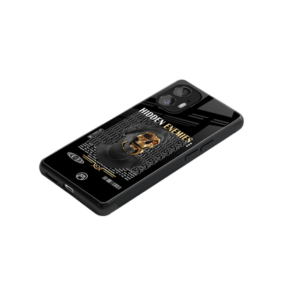 hidden enemies back phone cover | glass case for nothing phone 2