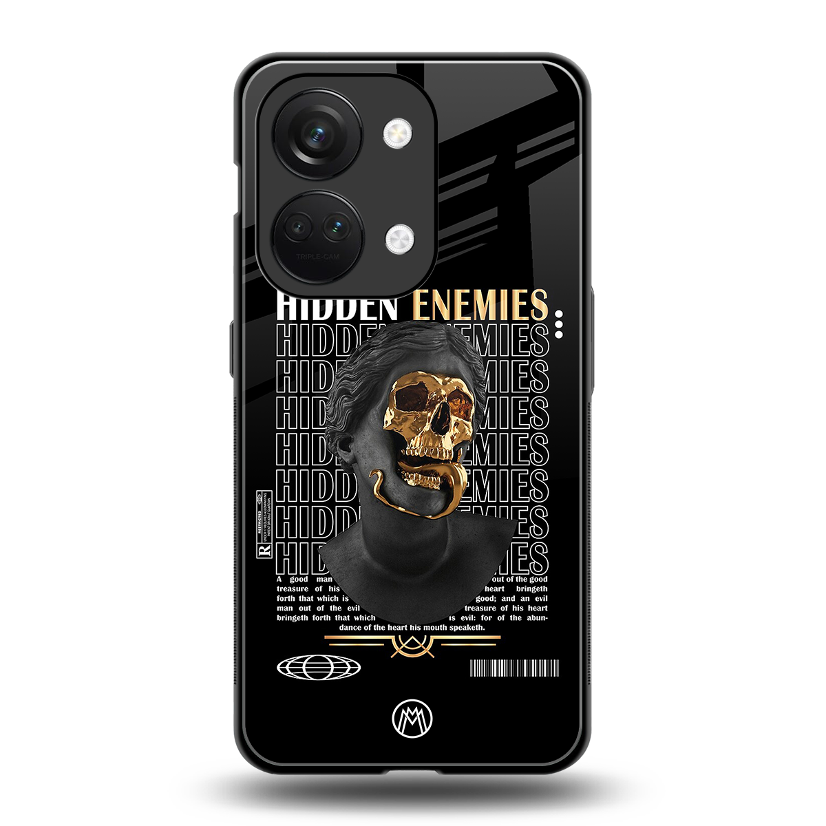 hidden enemies back phone cover | glass case for oneplus nord 3