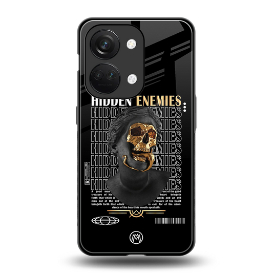 hidden enemies back phone cover | glass case for oneplus nord 3