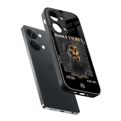 hidden enemies back phone cover | glass case for oneplus nord 3