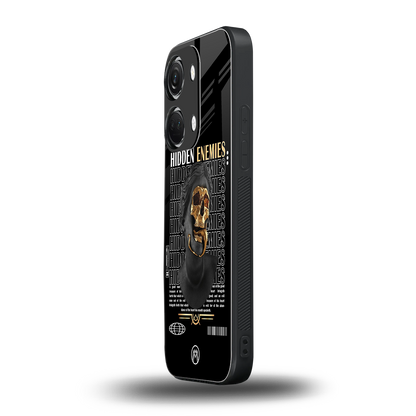 hidden enemies back phone cover | glass case for oneplus nord 3