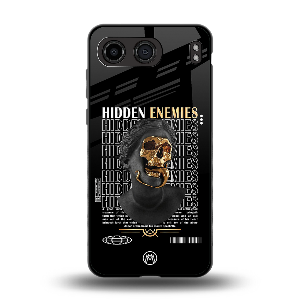 hidden enemies back phone cover | glass case for oneplus nord 4