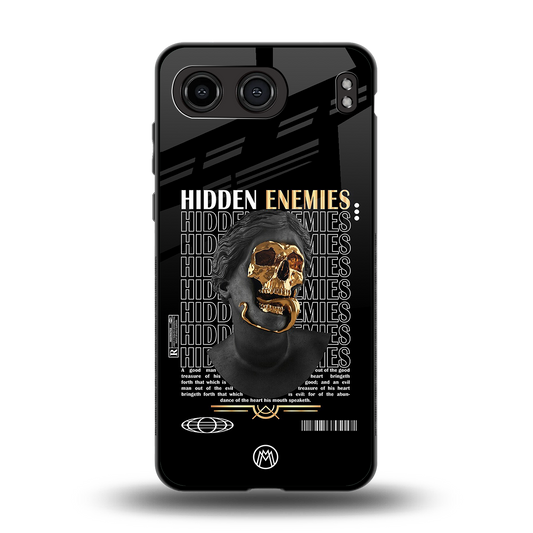hidden enemies back phone cover | glass case for oneplus nord 4