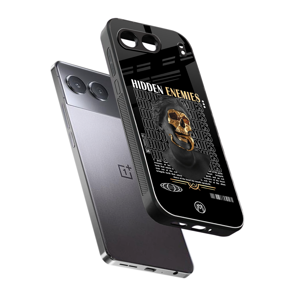 hidden enemies back phone cover | glass case for oneplus nord 4