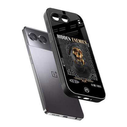 hidden enemies back phone cover | glass case for oneplus nord 4