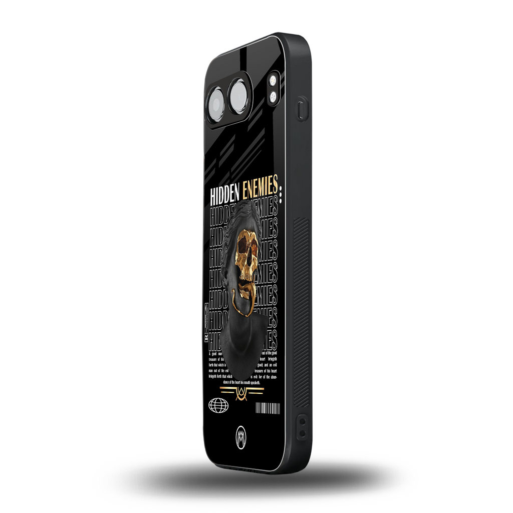 hidden enemies back phone cover | glass case for oneplus nord 4
