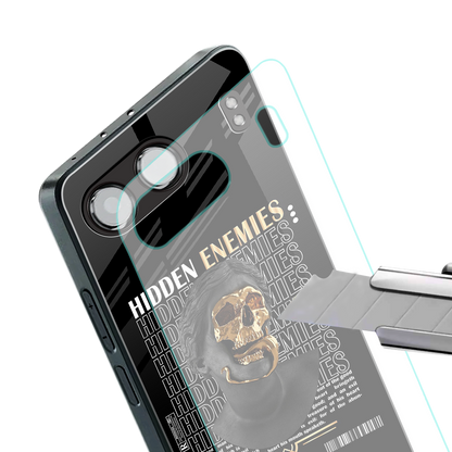 hidden enemies back phone cover | glass case for oneplus nord 4