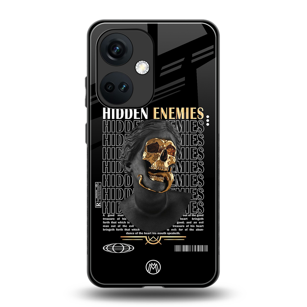 hidden enemies back phone cover | glass case for oneplus nord ce 3