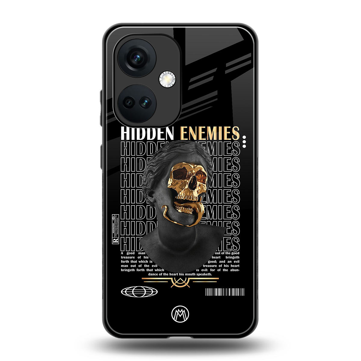 hidden enemies back phone cover | glass case for oneplus nord ce 3