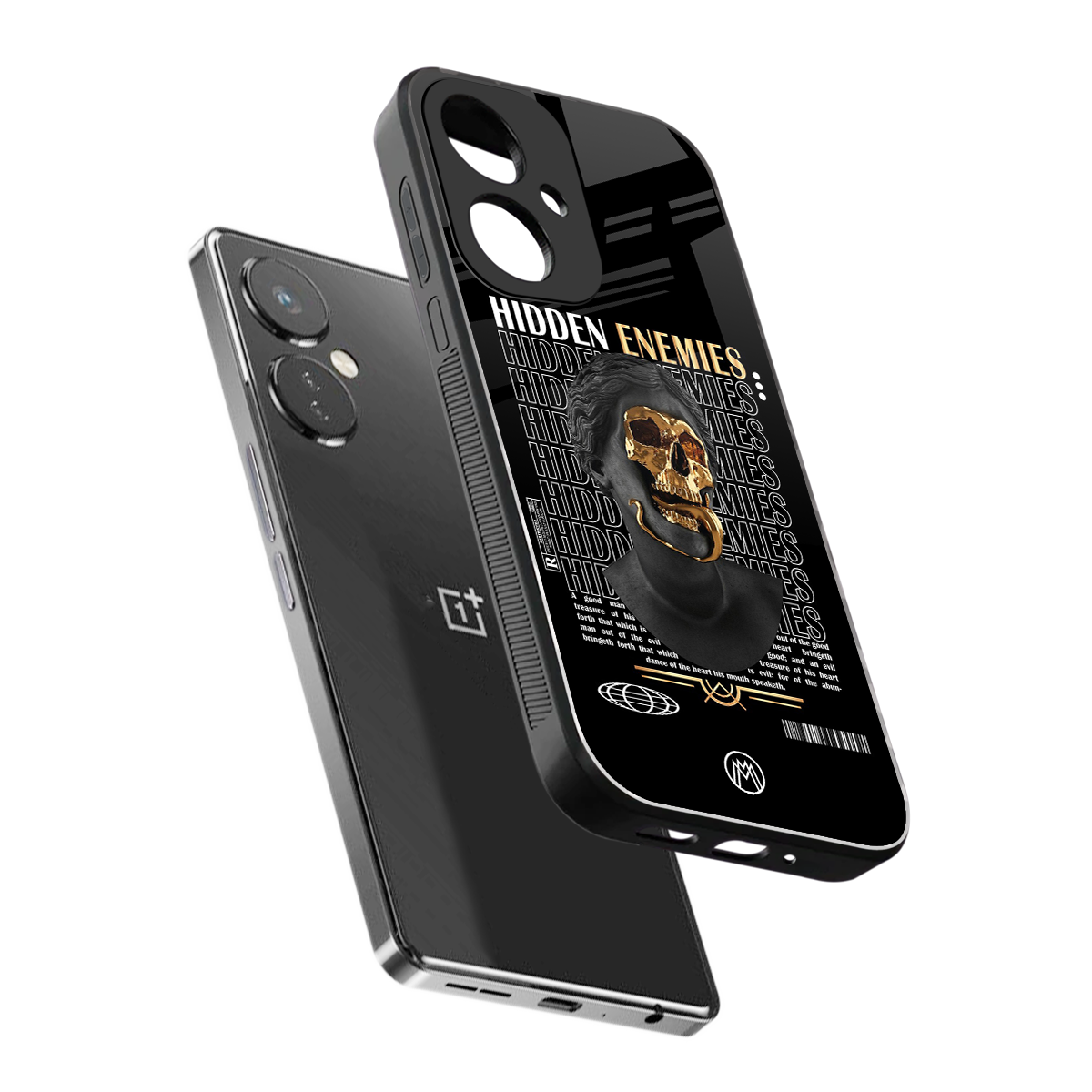 hidden enemies back phone cover | glass case for oneplus nord ce 3