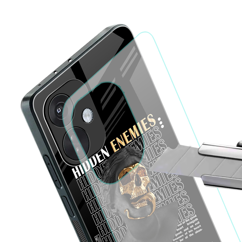 hidden enemies back phone cover | glass case for oneplus nord ce 3