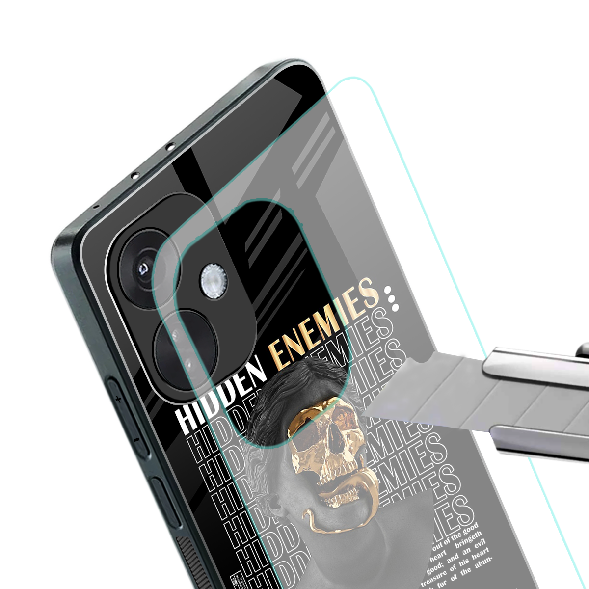 hidden enemies back phone cover | glass case for oneplus nord ce 3
